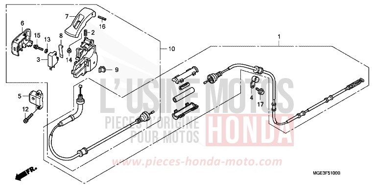 PARKING BRAKE for VFR1200F Dual Clutch CANDY TAHITIAN BLUE (PB215) from 2012